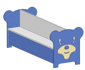 Лавка двостороння "Ведмежатко"