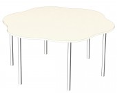 Стіл "Квіточка" (хромовані опори d=60мм)