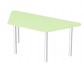 Стіл трапецієподібний (хромовані опори d=60мм)