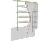 Стелаж-перегородка з полками для книг