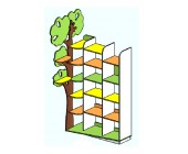 Стелаж з декоративним елементом